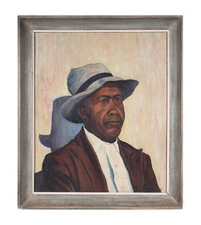 DORIS HELM, Black Americana Portrait, O/B, 1948