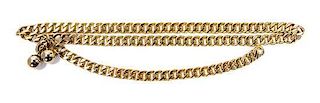 A Chanel Goldtone Chain Link Belt, 31 inches.