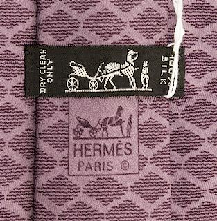 A Group of Five Hermes Silk Ties,