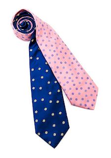 A Pair of Thomas Pink Silk Neckties,