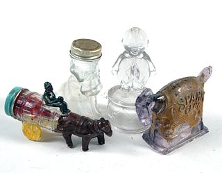 Group of Glass Candy Containers