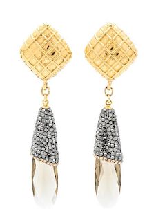A Pair of Chanel Drop Earclips,