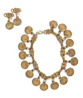 A Christian Dior Coin Necklace Set,