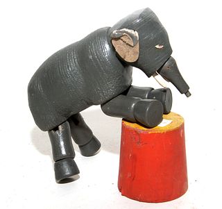 Schoenhut Elephant and Stand