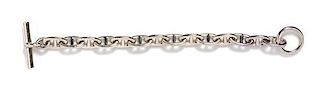 An Hermes Chaine d'Ancre Silver Bracelet, 8.5".