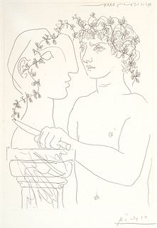 Pablo Picasso, Spanish 1881-1973, Jeune Sculpteur au Travail (Young Sculptor at Work), from La Suite Vollard (The Vollard Suite), 1933,