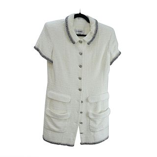Chanel Short Sleeve Tweed Dress