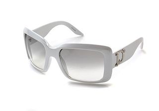 * A Pair of Christian Dior White Square Sunglasses,