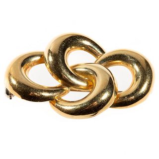 18k gold knot motif brooch, Italy