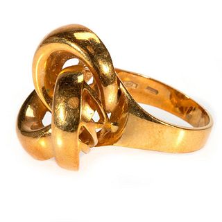 18k gold knot motif ring, Italy
