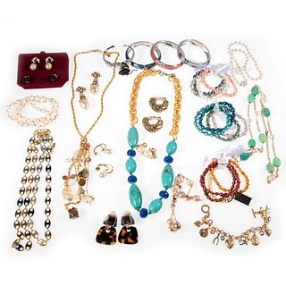 Collection of costume and pearl jewelry