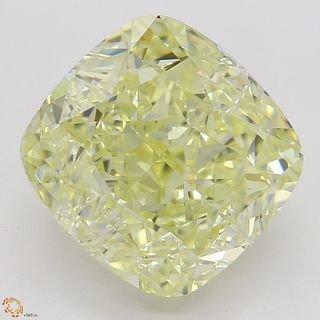 4.20 ct, Natural Fancy Yellow Even Color, VVS1, Cushion cut Diamond (GIA Graded), Unmounted, Appraised Value: $103,300 