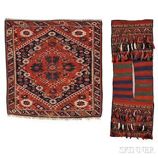 Bergama Small Rug and a Pair of Bags