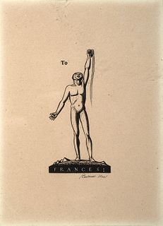 Rockwell Kent, Am. 1882-1971, "To Frances!", Woodcut on paper, matted and framed under glass
