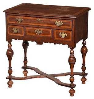William and Mary Style Burlwood Dressing Table