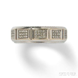 18kt White Gold and Diamond Band