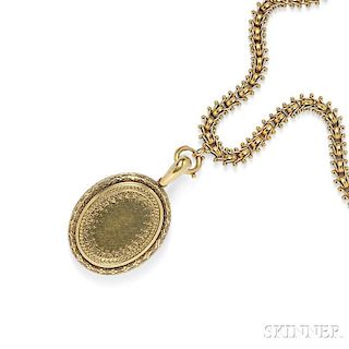 Antique Gold Locket and Chain