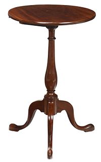 American Chippendale Figured Mahogany Candlestand