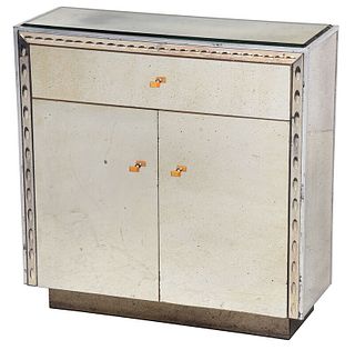 Modern Mirror Decorated Side Cabinet