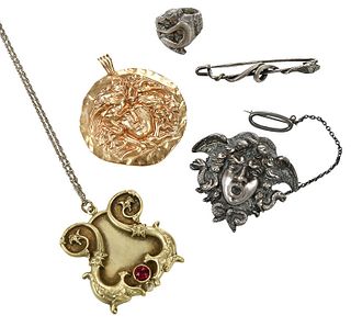 Five Pieces Mythological Themed Jewelry