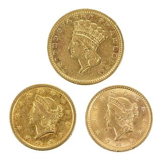 Three $1 Gold Coins