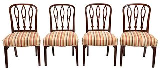 Set of Four George III Mahogany Dining Chairs