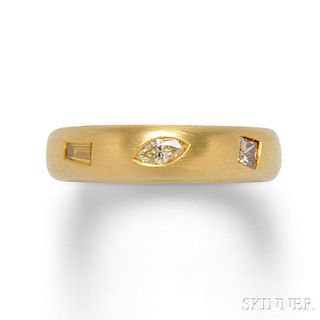 22kt Gold and Fancy Colored Diamond Ring, Michael Weggenmann