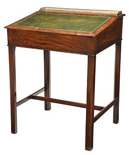 George III Figured Mahogany Standing Desk