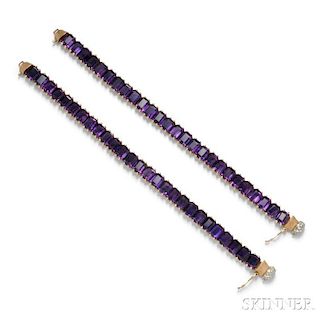 14kt Gold, Amethyst, and Diamond Convertible Suite