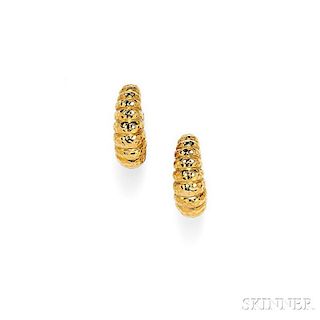 18kt Gold Hoop Earrings, Cartier