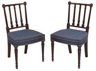 Pair Philadelphia Federal Mahogany Side Chairs