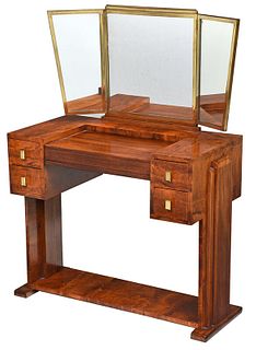 Art Deco Figured Mahogany Dressing Table