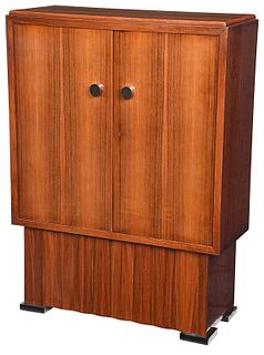 Art Deco Rosewood and Chrome Cabinet by DIM