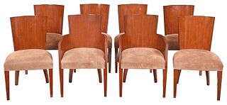 Set Eight Ralph Lauren Art Deco Style  Dining Chairs