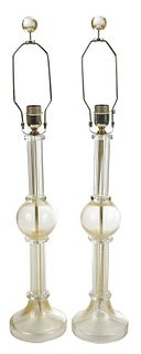 Pair Murano Glass Table Lamps