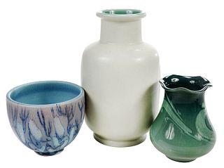 Three Rookwood Vases including Jens Jensen