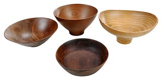 Bob Stocksdale, Four Turned Wooden Bowls