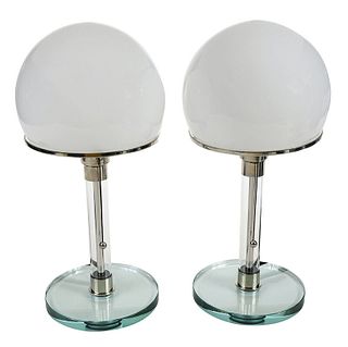 Pair Wilhelm Wagenfeld Technolumen Table Lamps