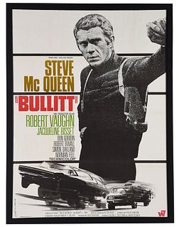 Steve McQueen Bullitt French Movie Poster