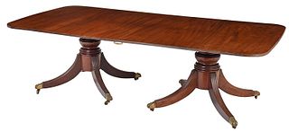 Federal Mahogany Two Pedestal Dining Table