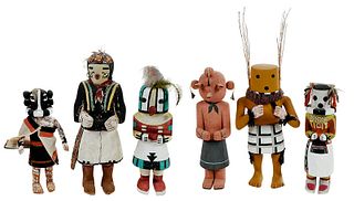 Six Hopi Kachina Dolls