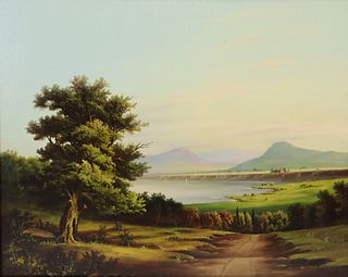 Unsigned 18 / 19 Century Oil On Canvas Landscape.