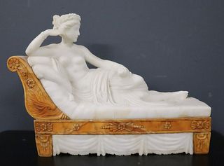 UNSIGNED Marble Sculpture Of A Classical Beauty.