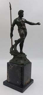 Late 19th/Early 20th C Grand Tour Bronze Neptune.