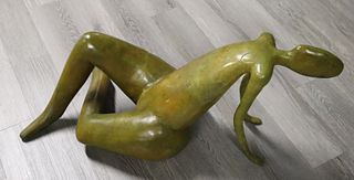 Unsigned Bronze Sculpture Of A Nude.