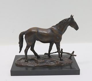 Apul Edouard Brierre Signed Bronze Horse Sculpture