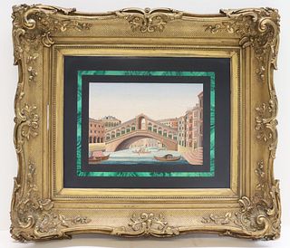 Antique And Fine Venetian Framed Micromosaic.
