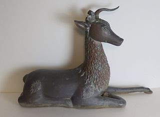 Signed and Numbered Bronze Deer - As Is.