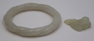 Carved White Jade Grouping.