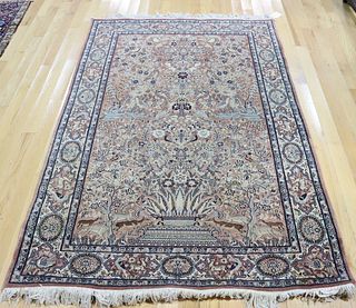 Vintage & Finely Hand Woven Persian Garden Carpet.